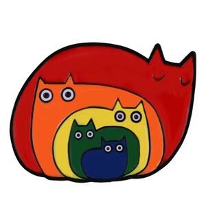 Rainbow LGBT Cat Hard Enamel Pins 69-1